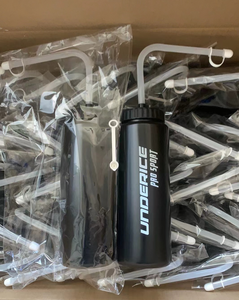 Bouteille d'eau souple Underice Impact <span class=keywords><strong>de</strong></span> 34 oz avec paille longue pliable pour baseball, hockey, yoga, boxe, football, lacrosse - Product Image 3