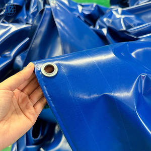 Rouleau de bâche en PVC brillant 900 Gsm Blanc 680 Gr Bâche de bateau en PVC Bâche de camion en PVC avec œillets et <span class=keywords><strong>fixation</strong></span> triangulaire - Product Image 5