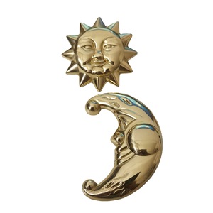 Forged Brass Sun Moon Cabinet Pulls Furniture Handles for Wardrobe Wine Cabinet <strong>Drawer</strong> - Product Image 4