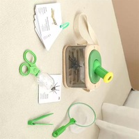 Cage d'observation des insectes en bois écologique avec loupe rotative à 360°, jouet scientifique d'aventure en plein air pour enfants
