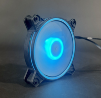 Ventilateur de refroidissement CPU pour ordinateur 12V 120x120x25mm en cuivre avec éclairage LED ARGB DC, roulement fluide, 23dBA silencieux pour boîtier d'ordinateur