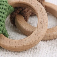 Handgemaakte gehaakte babyrammelaar houten bijtring gehaakte fruitrammelaar speelgoed gebreid speelgoed baby cadeaus geboorte baby kinderdecoratie