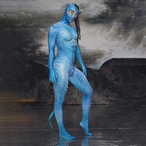 Novance Y1473 2025, monos ajustados de piel azul, ropa de actuación, Ropa de baile Sexy para escenario, <span class=keywords><strong>disfraz</strong></span> de Halloween, disfraces de Cosplay de <span class=keywords><strong>Avatar</strong></span> - Product Image 5