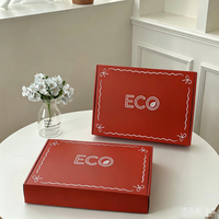 Boîte d'avion personnalisée en carton ondulé, écologique, bordeaux, haut de gamme, imperméable et réutilisable pour le shopping