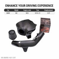 2016 - 2021 Kit de boîte de filtre de tuyau d'admission d'air en Fiber de carbone sèche pour N55 3.0T BMW M2 M135i M235i M335i Système d'admission d'air froid