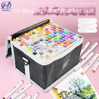 Étudiant Art peinture Animation Design peint à la main marque en gros pour le toucher blanc tige Double alcool marqueur costume Oblique plastique
