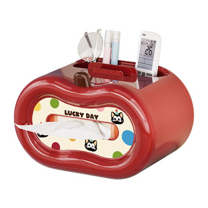 Creative Apple Tissue Box With Organizer For Desk And Living Room Waterproof Multi Functional Storage Holder - Product Image 1