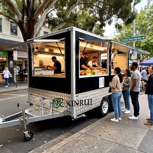 Remorques de cuisine mobiles entièrement équipées pour la restauration commerciale, avec équipement de traiteur complet, fermées, à vendre - Product Image 1