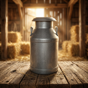Bidon à lait en aluminium de qualité alimentaire robuste avec couvercle pour la collecte, le transport et l'approvisionnement en ferme laitière - Product Image 3