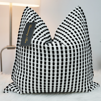 Housse de coussin décorative personnalisable de luxe en jacquard argenté, doré et noir pour la maison, les fournisseurs, les canapés et les hôtels