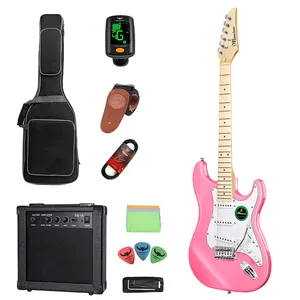OEM MS-100 manufacturers guitarra electrica ST model flash drive guitar DIY kit electric solid body maple neck Electric Guitar