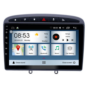 Lecteur multimédia automobile Android <span class=keywords><strong>Peugeot</strong></span> 308 408 2010 2011 GPS Lecteur CD Écran tactile pour autoradio Divertissement Stéréo Tête - Product Image 1
