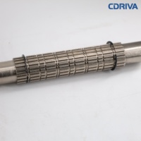 Polea de sincronización de acero inoxidable personalizada con eje moleteado y brida, multifunción, OEM, para maquinaria industrial