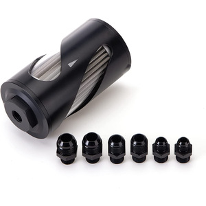 Fuel Filter 76MM 6AN 8AN 10AN <b>Universal</b> <b>Adapter</b> Black For Gasoline E85 - Product Image 4