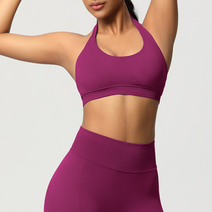 Custom Seamless Sports Beauty Back High-strength Sports Bra Breathable Knitted Neck Bra Fitness <strong>Clothes</strong> Yoga <strong>Clothes</strong> <strong>for</strong> Women - Product Image 3
