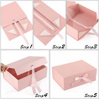 Boîte cadeau en papier écologique haut de gamme pliable magnétique dorée, matériaux recyclés, doublure en éponge, cadre photo pailleté, personnalisation
