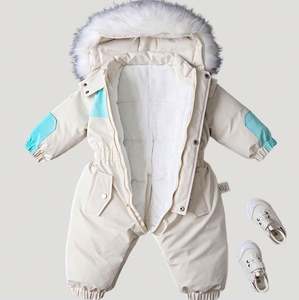 Custom New Baby Ski Suit Jumpsuit Children Crawling Suit Newborn Winter Thick Warm Rompers Baby Cotton-padded Clothes - Product Image 1