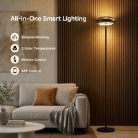 Lámpara de Pie con Proyector RGB, Lámpara LED de 36W con Control Remoto WiFi para Sala de Estar, Dormitorio, Habitación Infantil, Sala de Juegos