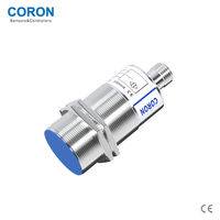 Capteur de Proximité Inductif CORON CLJ-A30M-10ANA-G M30, Portée de Détection Blindée 10mm, Sortie NPN NO, Comptage Métallique, Connecteur M12, IP67