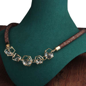 <span class=keywords><strong>Collier</strong></span> en <span class=keywords><strong>maille</strong></span> de cristal pour femmes, bijou, nouveau Style à la mode, - Product Image 5