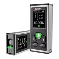 Télémètre laser double SNDWAY SW-DG100 200M, laser vert, outil de mesure industriel, IP54, en alliage, vente en gros