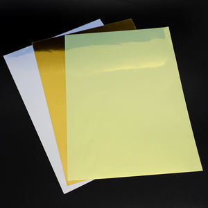 Papier autocollant métallique imprimable <span class=keywords><strong>à</strong></span> jet d'encre étanche en aluminium 8.5x11 pouces A4 brossé or PET pour imprimante <span class=keywords><strong>à</strong></span> jet d'encre - Product Image 6