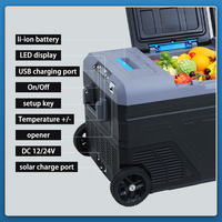 Réfrigérateur 80L 12 volts en gros pour bateau, haute qualité, compresseur 12v, portable, camping, réfrigérateur à deux zones 24v