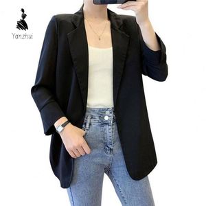 เสื้อคลุมเบลเซอร์แขนยาวสำหรับผู้หญิง YZ รุ่นซัมเมอร์ ผ้าบาง ทรงเข้ารูป สวมใส่สบาย เหมาะสำหรับใส่ทำงานหรือใส่ลำลอง - Product Image 5