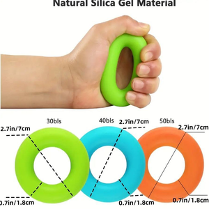 Regalo Promocional: Anillo Fortalecedor de Agarre de Silicona para Entrenamiento Muscular, Ejercitador de Dedos, Duradero, con Logo Deportivo - Product Image 4