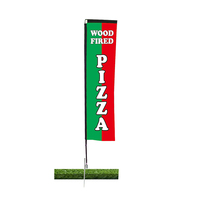 Meilleure vente conception personnalisée publicité promotionnelle lame couteau larme plage plume bannière drapeau pour la course