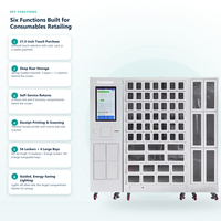 Distributeur automatique intelligent de casiers OEM en acier avec revêtement en poudre, pour outils industriels, cartes de crédit, pièces de monnaie, et armoire de consommables médicaux basée sur le cloud