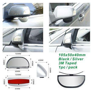 Điểm mù gương bên gương xe phía sau xem gương 360 xoay thanh trên trợ lý an toàn lái xe Màn hình ghế sau màu đen bạc - Product Image 6