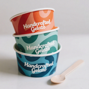 Customized <b>Disposable</b> Ice Cream Shops Frozen Yogurt Paper <b>Cups</b> Chocolate Ice Cream Paper <b>Cups</b> with Customizable logo - Product Image 6