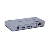 Extenseur KVM HDMI 4K 30Hz avec boîtier métallique, émetteur et récepteur HDMI 120M