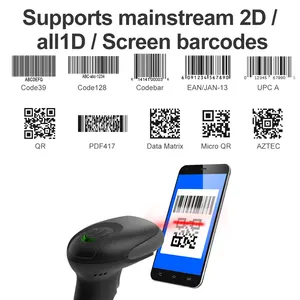 Xincode Handheld Bedrade 2d Usb Qr Code Scanner Draagbare Android Barcode Lezer Voor Mobiele Betaling Scan Gun Com Interface Type