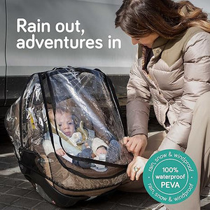 Funda impermeable transpirable para asiento de coche, accesorios de viaje para bebés, accesorios para cochecito de bebé, funda protectora contra la lluvia para asiento de coche. - Product Image 2
