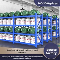 Étagères de stockage pour entrepôt, rayonnages métalliques robustes/moyennement robustes/légers, multi-niveaux, en acier laminé à froid Q235, à fixation rapide