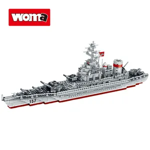 Woma Speelgoed Groothandel War Fleet Militaire Slagschip Speelgoed Model Educatief Bouwsteen Set Battle Schepen Voor Volwassen Jouet
