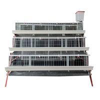 Nouvelle poulailler moderne pour poules pondeuses à 3-4 niveaux avec système de collecte d'œufs automatique en treillis métallique à économie d'énergie