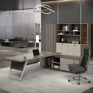 새로운 현대 사무용 가구 최신 사무실 책상 호화스러운 사무실 테이블 디자인 ceo 행정상 책상 매니저 L 모양 mdf 테이블