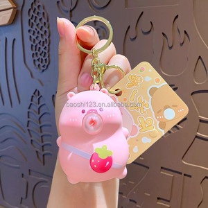 Porte-clés jouet anti-stress Capybara souple 6,5*5*4cm, jouet à presser qui souffle des bulles, pendentif mignon pour sac - Product Image 5