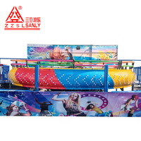 Manèges Disco Tagada Sanly pour Aire de Jeux Extérieure, Manèges Crazy Turntable Tagada Disco Certifiés CE en Acier Inoxydable