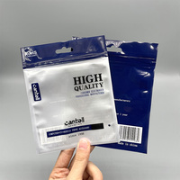 Sachet d'emballage refermable en plastique transparent avec fenêtre, personnalisable, pour accessoires électroniques, câbles USB, pièces détachées, fermeture éclair