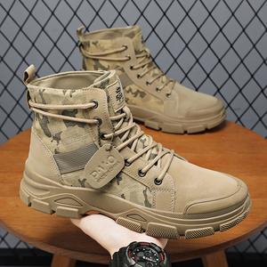 Bottes de sécurité pour hommes, chantier de construction, cuir véritable Evergreen, imperméables, antidérapantes, résistantes à l'usure - Product Image 5