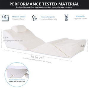 Almohada de espuma viscoelástica Du Babo con forma triangular para soporte al dormir y alivio del reflujo ácido - Product Image 2