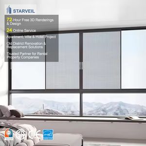 Fenêtres coulissantes horizontales à cadre fin en aluminium, double vitrage insonorisé, design moderne, marque américaine, <span class=keywords><strong>prix</strong></span> abordable - Product Image 3