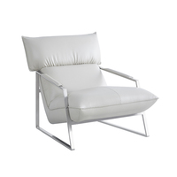 Fauteuil individuel en cuir confortable et moderne pour salon – Mobilier de détente pour la maison
