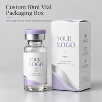 Boîte en papier personnalisée pour flacon de 10 ml avec impression d'étiquette autocollante pour la présentation d'échantillons