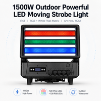 Projecteur LED mobile puissant 1500W pour extérieur, lumière stroboscopique IP65 RGBW à pixels pour événements extérieurs, concerts et éclairage de scène
