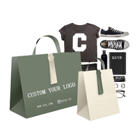 Sac en papier personnalisé, vente en gros, Boutique de vêtements en chine, cadeau de fête, avec votre propre Logo, sacs de shopping, vert nu